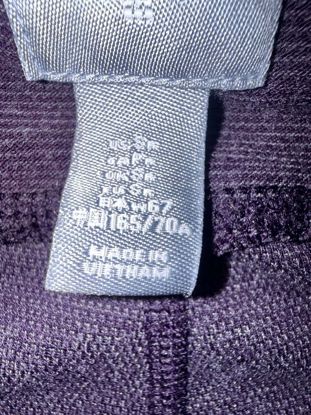GapFit Purple Ribbed Workout Athletic Leggings Size XS - Picture 4 of 5